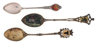 .800 SILVER DECORATIVE DEMITASSE SPOONS - LOT OF 7