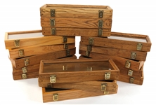 WOOD DISPLAY BOXES- LOT OF 16
