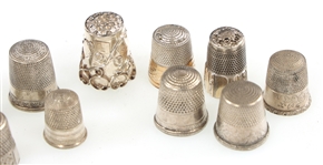STERLING SILVER THIMBLES - LOT OF 11