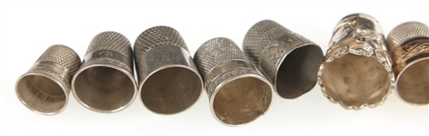 STERLING SILVER THIMBLES - LOT OF 11