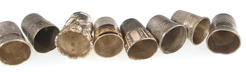 STERLING SILVER THIMBLES - LOT OF 11