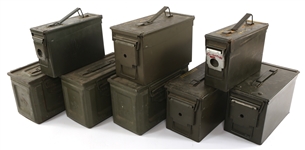 US MILITARY METAL AMMO CANS LOT OF 8