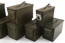 US MILITARY METAL AMMO CANS LOT OF 8