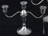DUCHIN CREATION WEIGHTED STERLING CANDELABRA - LOT OF 2