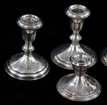 WEIGHTED STERLING SILVER CANDELSTICK HOLDERS LOT OF 6