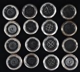 WEIGHTED STERLING SILVER COASTERS - LOT OF 16