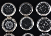 WEIGHTED STERLING SILVER COASTERS - LOT OF 16