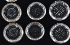 WEIGHTED STERLING SILVER COASTERS - LOT OF 16
