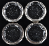 WEIGHTED STERLING SILVER COASTERS - LOT OF 16