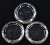 WEIGHTED STERLING SILVER COASTERS - LOT OF 16