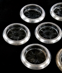 WHITING STERLING COASTERS, CANDLE HOLDER, & LIGHTER