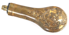 BRASS U.S. EAGLE POWDER FLASK 