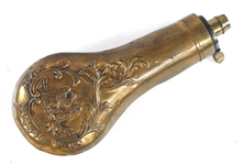 BRASS U.S. EAGLE POWDER FLASK 