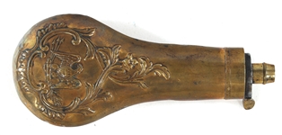 BRASS U.S. EAGLE POWDER FLASK 