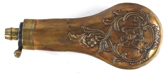 BRASS U.S. EAGLE POWDER FLASK 