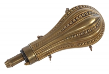 BRASS GADROONED POWDER FLASK