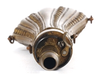 BRASS GADROONED POWDER FLASK