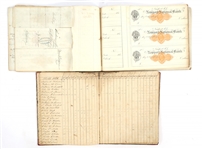 19TH C. NEWPORT ARTILLERY R.I. COMPANY CHECKS & ROSTER