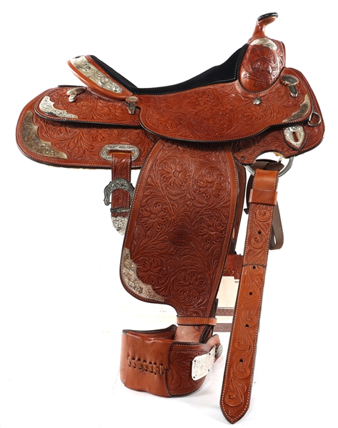 BILLY COOK TOOLED LEATHER WESTERN SADDLE 