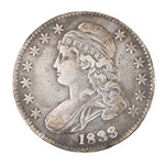 1833 US SILVER CAPPED BUST HALF DOLLAR