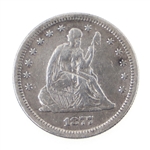 1877-S US SILVER SEATED LIBERTY QUARTER 25C COIN