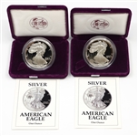 1992 AMERICAN EAGLE 1 OZ .999 FINE SILVER COINS