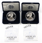 1996 AMERICAN EAGLE 1 OZ .999 FINE SILVER COINS 