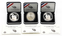 2014 US CIVIL RIGHTS ACT OF 1964 SILVER DOLLAR COINS