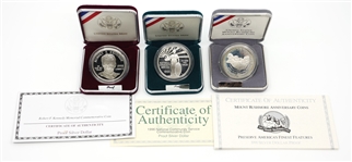 UNITED STATES COMMEMORATIVE PROOF SILVER DOLLAR COINS