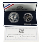 1994 WORLD CUP USA COMMEMORATIVE 2-COIN PROOF SET