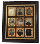 1/9 PLATE TINTYPE & DAGUERREOTYPE FRAMED GROUPING