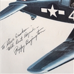 PAPPY BOYINGTON SIGNED J. BATCHELOR CORSAIR LITHOGRAPH