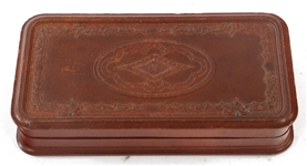 GUTTA PERCHA CASE TRAVELING CRIBBAGE BOARD