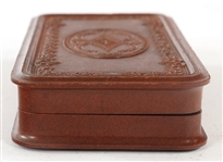 GUTTA PERCHA CASE TRAVELING CRIBBAGE BOARD