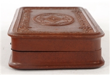 GUTTA PERCHA CASE TRAVELING CRIBBAGE BOARD