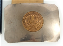 CONNECTICUT COLLEGE R.O.T.C. MEDALS & BELT BUCKLE