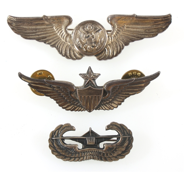 U.S. WORLD WAR II STERLING SILVER PILOT WINGS
