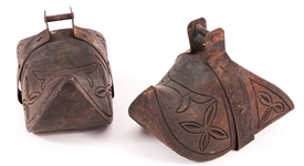 CARVED WOODEN STIRRUPS 