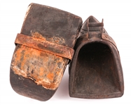 CARVED WOODEN STIRRUPS 