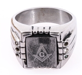 MASONIC COSTUME JEWELRY NECKLACE AND RING