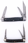3-BLADE BONE HANDLE POCKETKNIVES - LOT OF 2