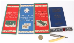 WORLD COINS, MAPS, TOKEN & M. JUNG STRAIGHT RAZOR