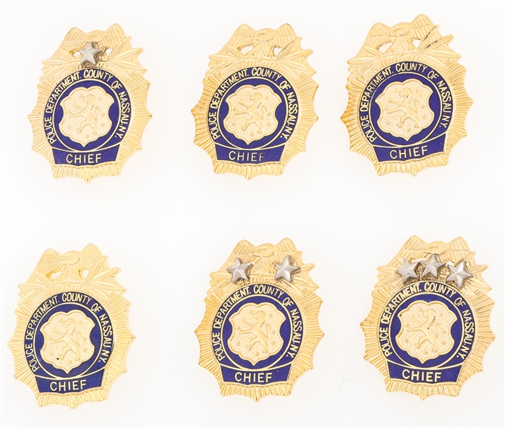 NASSAU CO. NY POLICE DEPARTMENT PINS - LOT OF 6