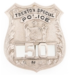 TRENTON NEW JERSEY SPECIAL POLICE BADGE NO. 50