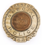 TRENTON NEW JERSEY SPECIAL POLICE BADGE NO. 52