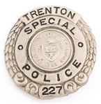 TRENTON NEW JERSEY SPECIAL POLICE BADGE NO. 227