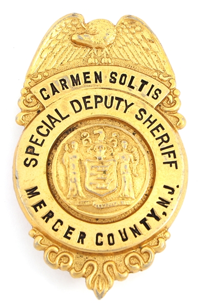 MERCER COUNTY NEW JERSEY SPECIAL DEPUTY SHERIFF BADGE