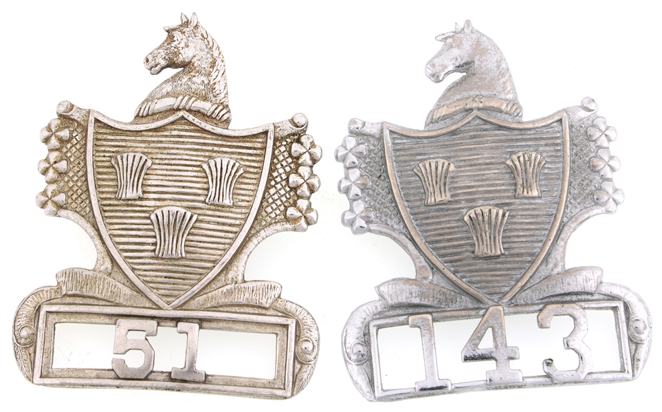 TRENTON NEW JERSEY BADGES NO. 51 & 143