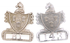 TRENTON NEW JERSEY BADGES NO. 51 & 143