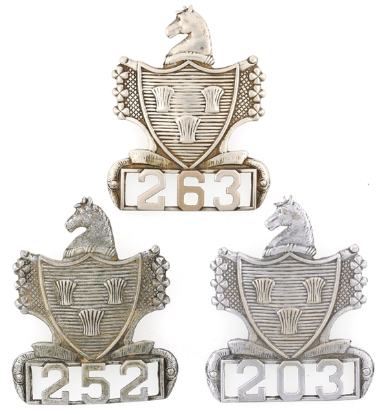 TRENTON NEW JERSEY HAT BADGES LOT OF THREE